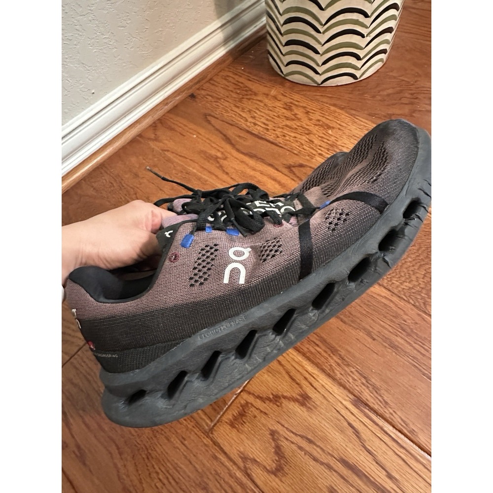 On Cloudsurfer Mens 13 Black Dust Rose Running Shoes Sneakers 3MD10421509